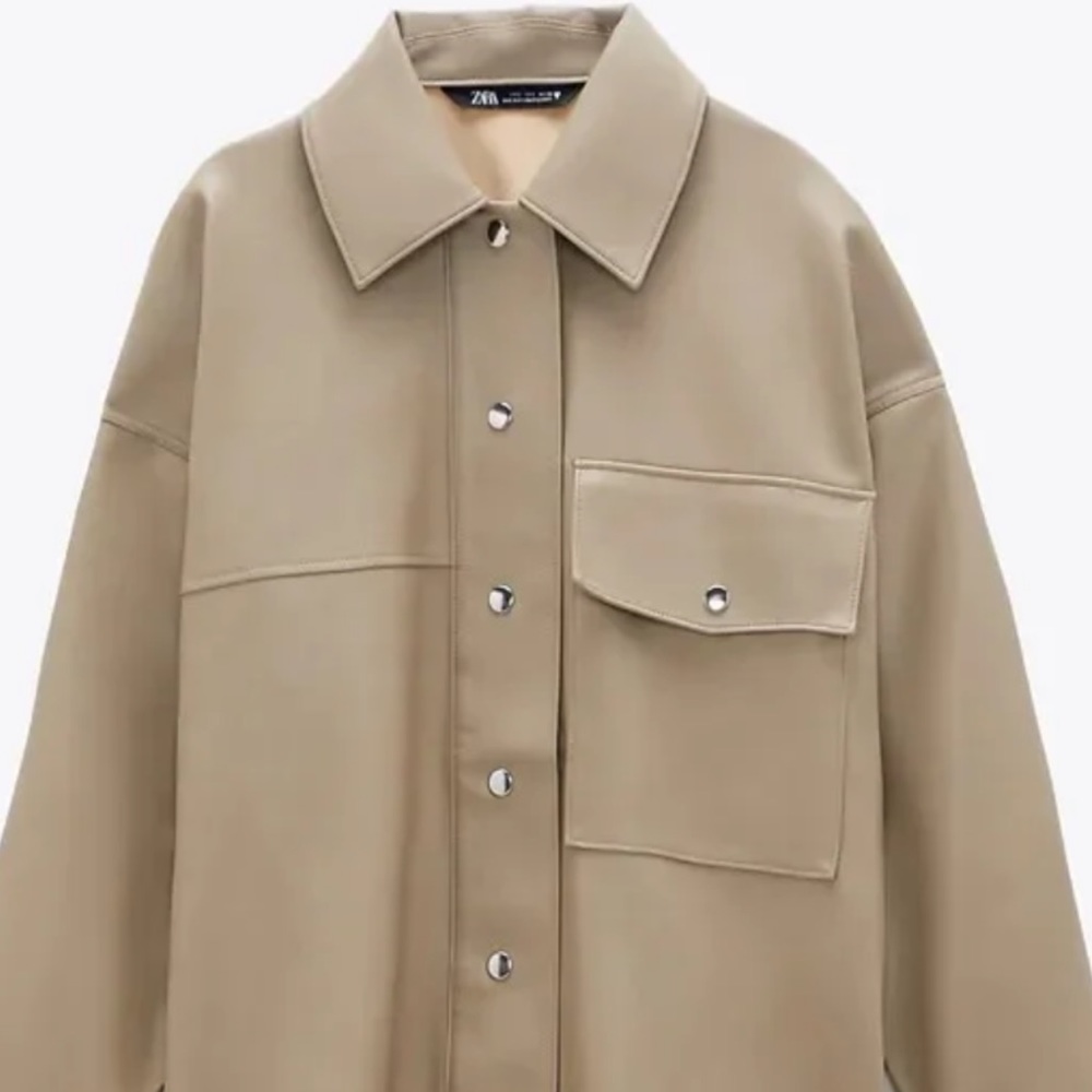 Zara Leather Overshirt